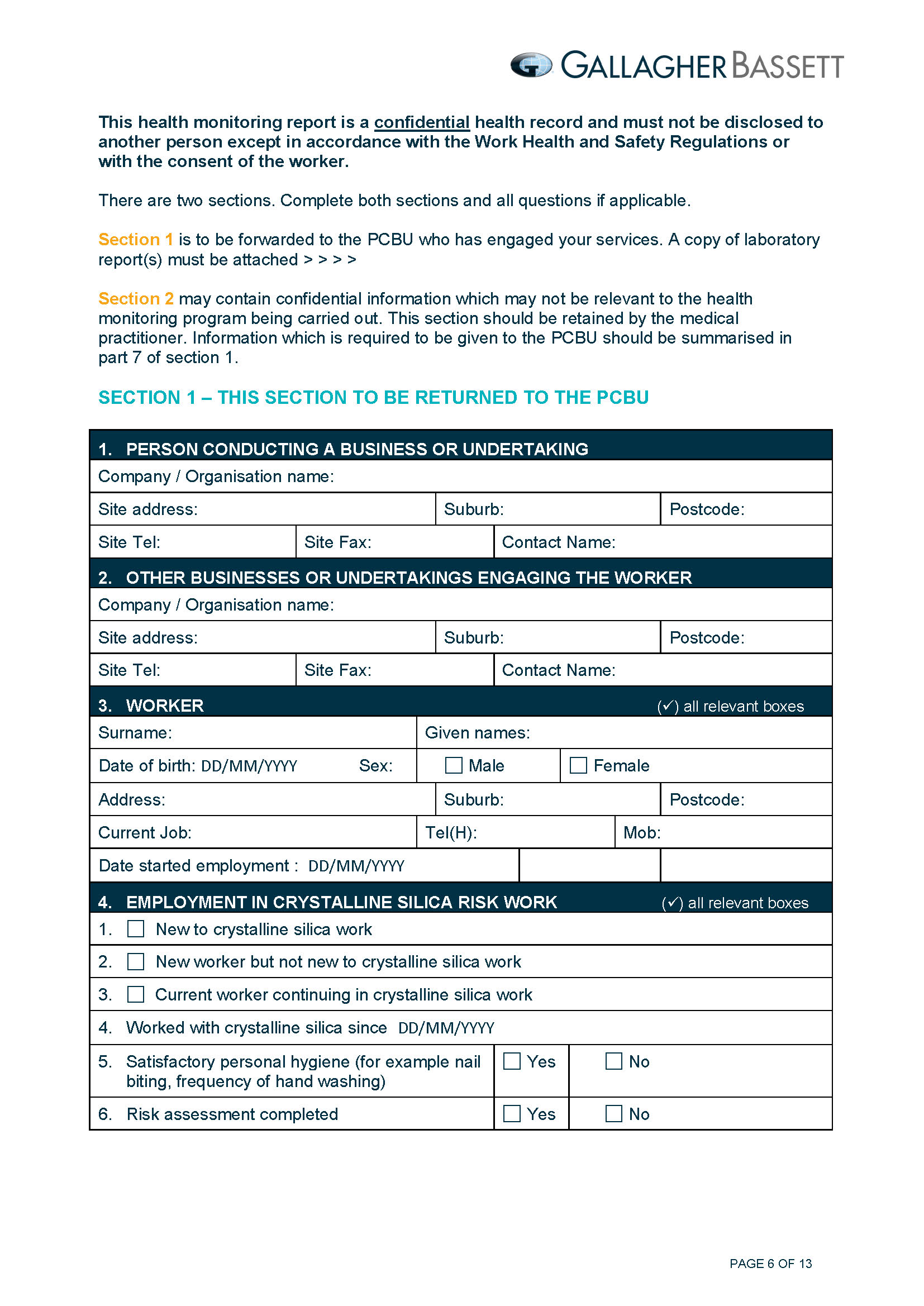 Silica Health Monitoring Guide